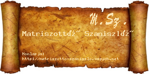 Matriszottó Szaniszló névjegykártya